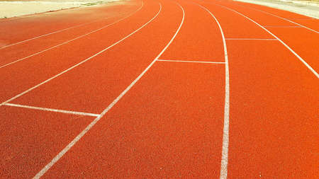 Athletics track curve for running or jogging