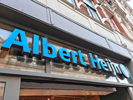 Amsterdam, The Netherlands - 03 October, 2021: View of the supermarket Albert Heijn. The chain is...