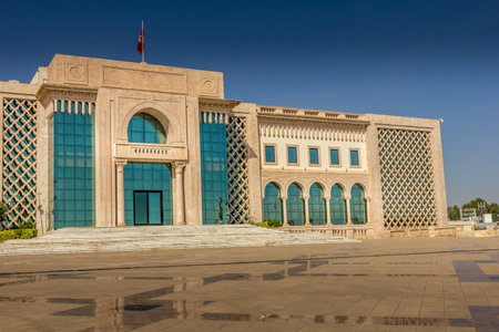 Government building in the Kasbah square in Tunis, Tunisiaのeditorial素材