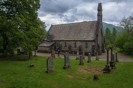 Cemetery of the Balquhidder Parish church, Scotlandの写真素材