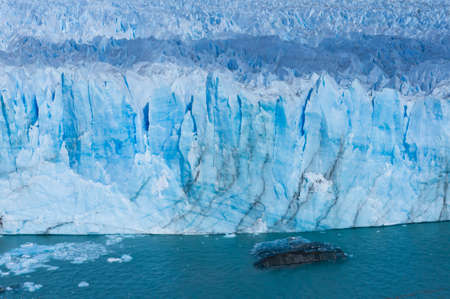 Blue Glacier view from touristic balcony, Patagonia, Argentina, South Americaのeditorial素材