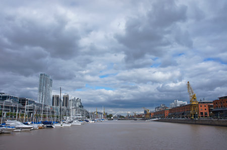 Buenos Aires, Port view, Argentina, South Americaのeditorial素材