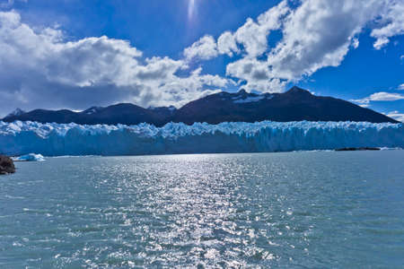 Blue Glacier, View from the lake, Patagonia, Argentina, South Americaのeditorial素材