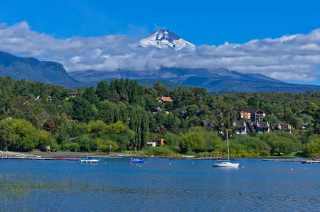 Pucon, Villarrica volcano, Patagonia, Chile, South Americaのeditorial素材