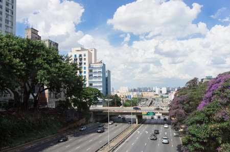 Sao Paulo, Modern city street view, Brazil, South America