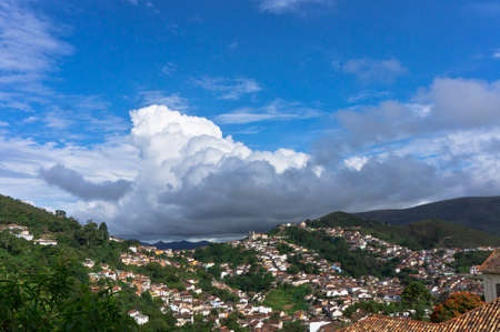 Ouro Preto, Old city street view, Brazil, South Americaのeditorial素材