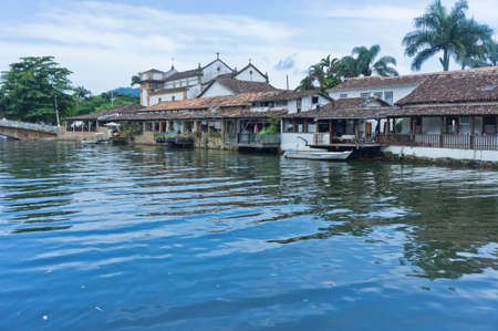 Paraty, Old city canal view, Brazil, South Americaのeditorial素材