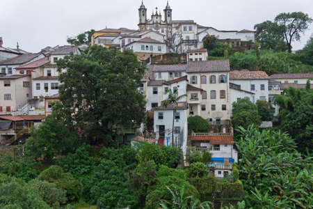Ouro Preto, Old city street view, Brazil, South Americaのeditorial素材