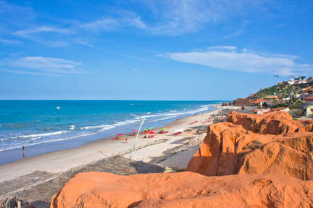 Canoa Quebrada, Tropical beach view, Fortaleza, Brazil, South Americaのeditorial素材