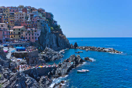 Manarola Cinque Terre, Old city view, Italy, Europeのeditorial素材