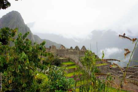 Machu Picchu, Cloudy day, Peru, South Americaのeditorial素材