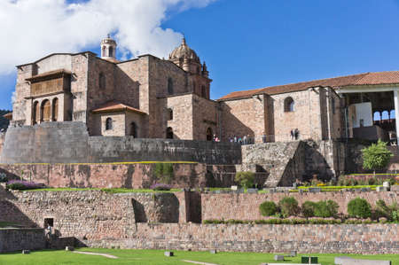 Cuzco, Qorikancha, Old city street view, Peru, South Americaのeditorial素材