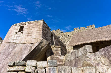 Temple of the Sun at Machu Picchu, Peru, South Americaのeditorial素材