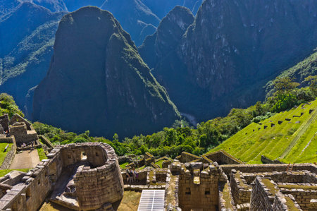Machu Picchu on a sunny day, Peru, South Americaのeditorial素材