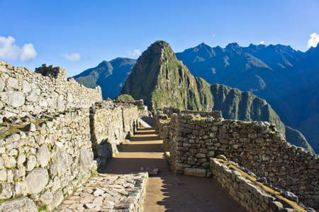 Machu Picchu on a sunny day, Peru, South Americaのeditorial素材