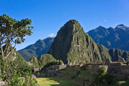 Machu Picchu on a sunny day, Peru, South Americaのeditorial素材