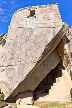 Temple of the Sun at Machu Picchu, Peru, South Americaのeditorial素材