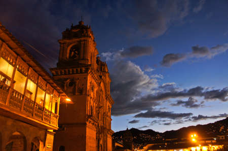 Cuzco, Plaza de Armas, Old city street view, Peru, South Americaのeditorial素材