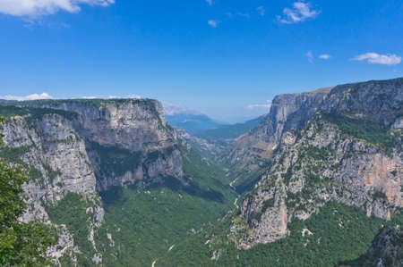 Vikos Gorge panoramic view, Epirus, Greece, Europeのeditorial素材