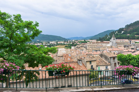 Sisteron in Provence, Old city view, France, Europeのeditorial素材