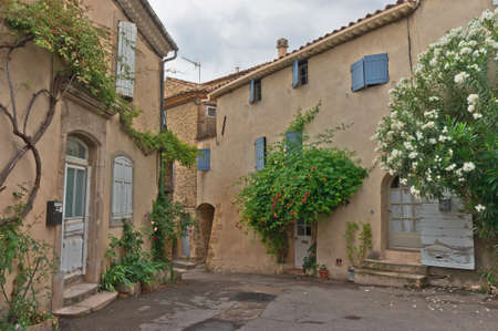 Lourmarin in Provence, Old city street view, France, Europeのeditorial素材