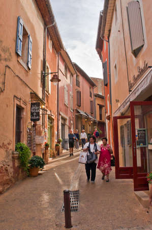 Roussillon in Provence, Old city street view, France, Europeのeditorial素材