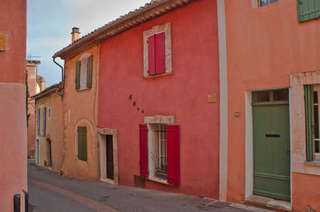 Roussillon in Provence, Old city street view, France, Europeのeditorial素材