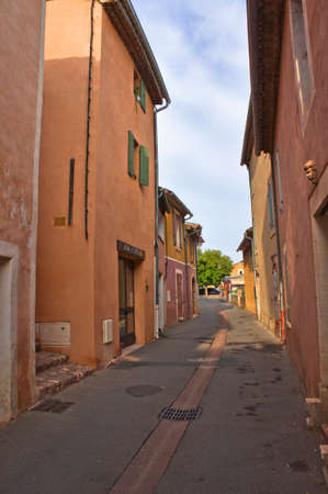 Roussillon in Provence, Old city street view, France, Europeのeditorial素材