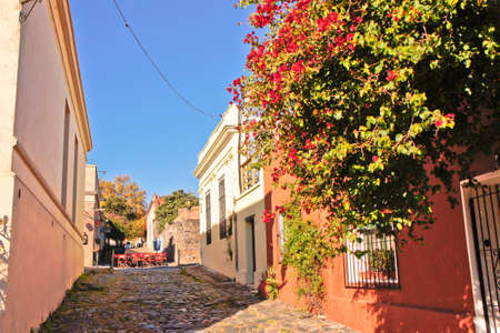 Colonia del Sacramento, Old city street view, Uruguay, South Americaのeditorial素材