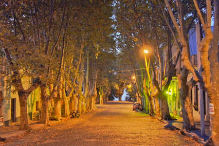 Colonia del Sacramento, Old city street view, Uruguay, South Americaのeditorial素材