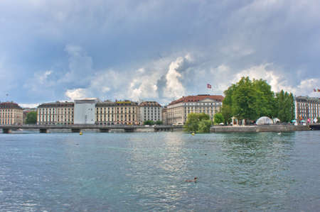 Geneva, Old city view by the lake, Switzerland, Europe