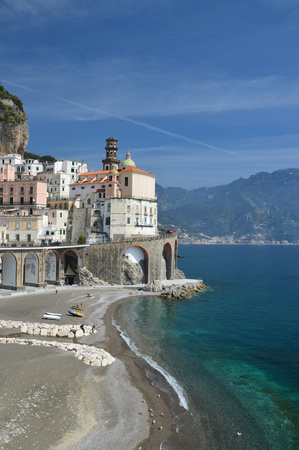 Discovering the small Italian villages: Atrani, in the Amalfi coastの写真素材
