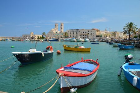 In the ancient port of Molfetta, southern Italyの写真素材