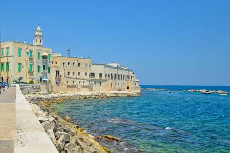 Panoramic view of Molfetta beach, a seaside village of the Puglia region, Italy.の写真素材