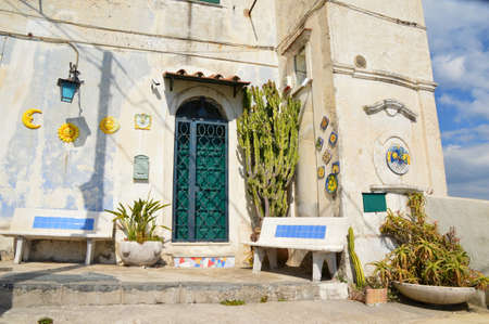 Raito, Italy, 03/28/2017. The characteristic house of a village on the Amalfi coast.のeditorial素材