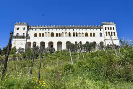 Naples, Italy, April 24, 2021. The monastery of Saint Martin seen from the vineyard below.のeditorial素材