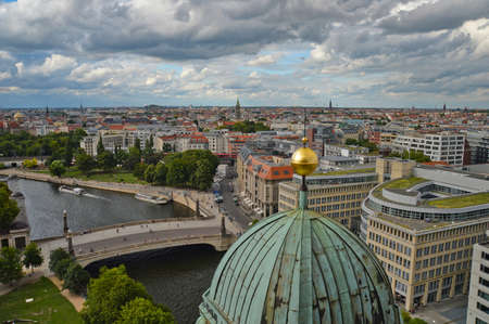 Berlin, Germany, July 26, 2015. Panoramic view of the city from the roof of the cathedral of the German capital.のeditorial素材