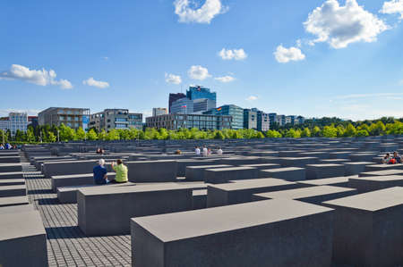 Berlin, Germany, July 26, 2015. Monument dedicated to the victims of the in a city square.のeditorial素材