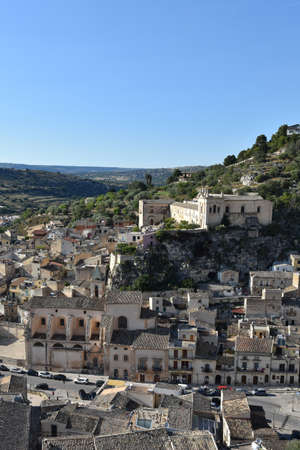 Landscape of Scicli, old town of Sicily region.のeditorial素材