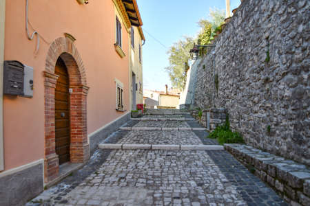 An old street of Campodimele, a medieval town of Lazio region.の写真素材