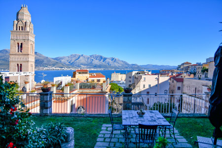 Panoramic view of the Lazio town of Gaeta.の写真素材