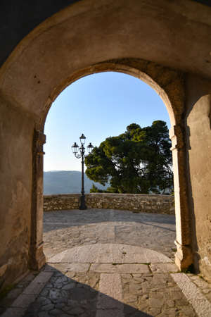 Entrance arch in the medieval village of Taurasi in the province of Avellino.
