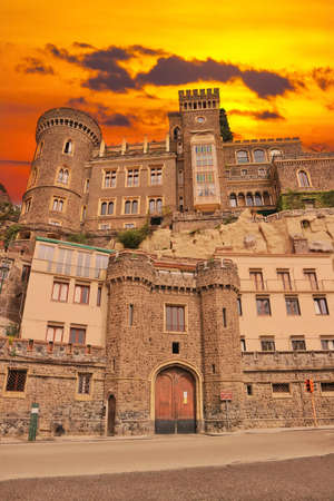 Naples, Italy, 04/25/2022. An Art Nouveau building in an elegant district of a city in southern Italy.のeditorial素材