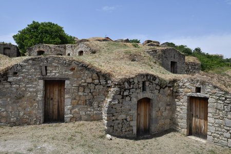 Ancient rural buildings for the production of wine, called Palmenti in Pietragalla, a village in the...
