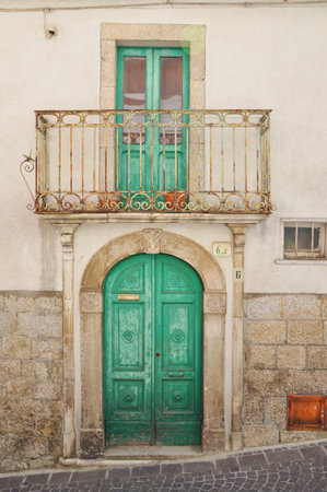 An old house in Letino, a rural village in Caserta province.の写真素材