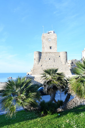 An ancient tower in Termoli, a medieval town in the province of Campobasso.