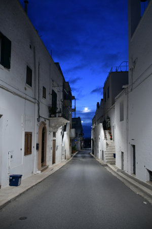 A street of Cisternino, a small town in the Puglia region.の写真素材