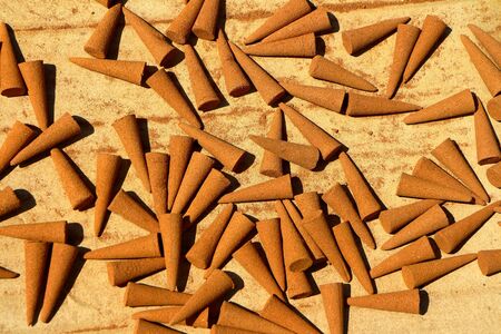 Colored incense sticksの写真素材