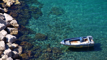 Aerial view of a fisherman
