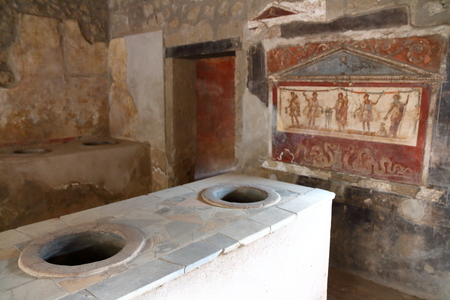Pompeii, Italy: frescoのeditorial素材